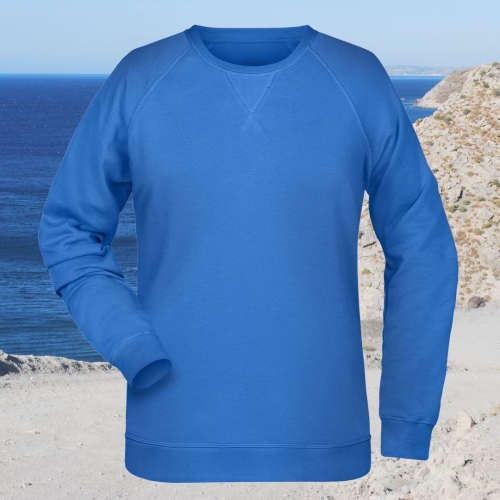 bluza – damska – Nel – bawełna – organiczna – poliester – premium – bez – kaptura – kobaltowa - cobalt - niebieska – XS – 3XL - crewneck