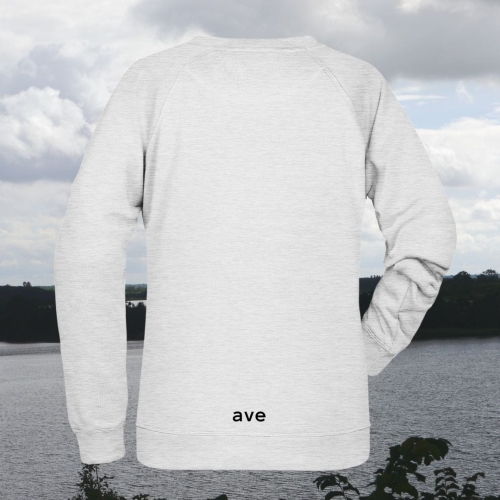 bluza – damska – Nel – bawełna – organiczna – poliester – premium – bez – kaptura – jasnoszara - ash – logo – XS - 3XL - crewneck