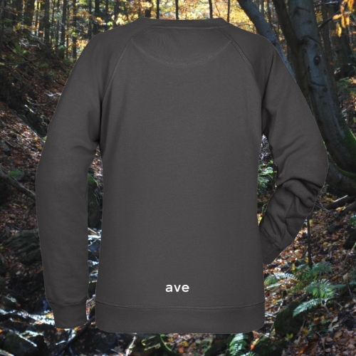 bluza – damska – Nel – bawełna – organiczna – poliester – premium – bez – kaptura – ciemnoszara - graphite – logo – XS - 3XL - crewneck