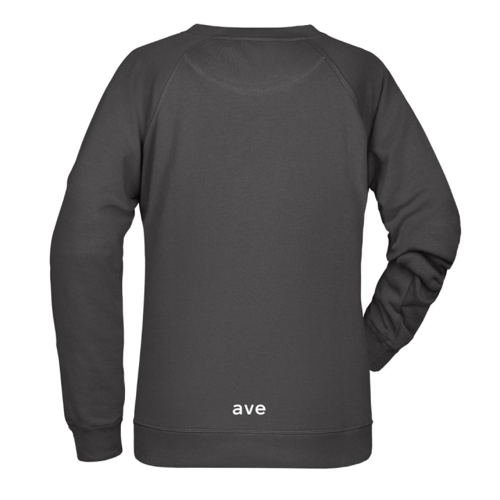 bluza – damska – Nel – bawełna – organiczna – poliester – premium – bez – kaptura – ciemnoszara - graphite – logo – XS - 3XL - crewneck