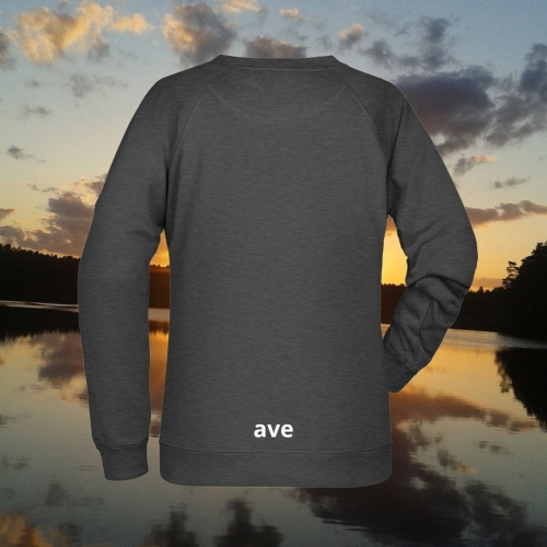 bluza – damska – Nel – bawełna – organiczna – poliester – premium – bez – kaptura – czarna - melanżowa - black – heather - XS – 3XL - crewneck - logo