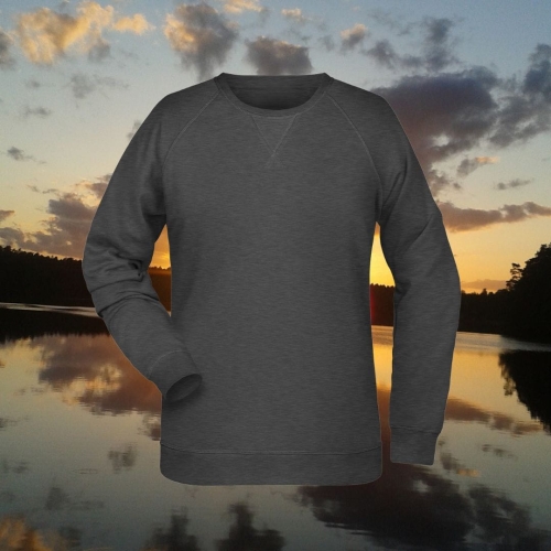 bluza – damska – Nel – bawełna – organiczna – poliester – premium – bez – kaptura – czarna - melanżowa - black – heather - XS – 3XL - crewneck - front