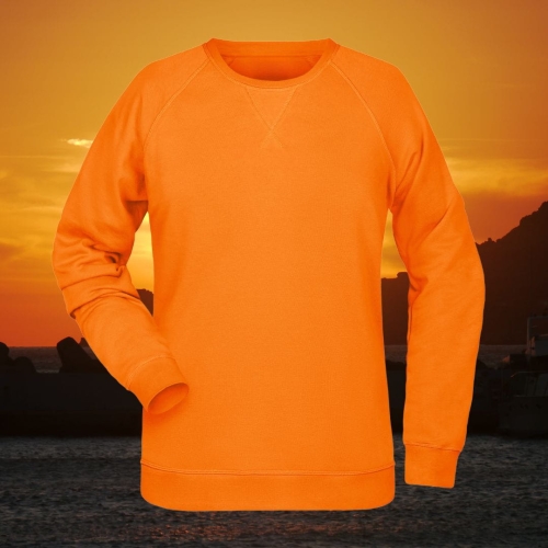 bluza – damska – Nel – bawełna – organiczna – poliester – premium – bez – kaptura – pomarańczowa - orange – XS – 3XL - crewneck