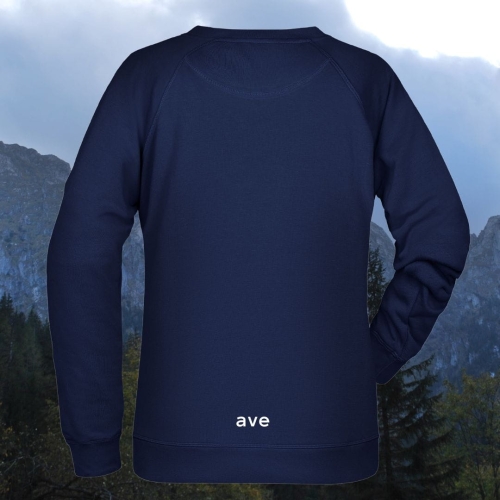 bluza – damska – Nel – bawełna – organiczna – poliester – premium – bez – kaptura – granatowa -navy – logo – XS - 3XL - crewneck
