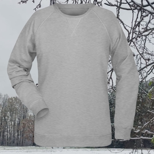 bluza – damska – Nel – bawełna – organiczna – poliester – premium – bez – kaptura – szara - heather - grey – XS – 3XL - crewneck