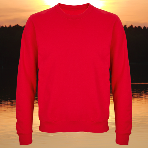 bluza - Sol - unisex - bawełna - organiczna - poliester - z - recyklingu - premium - XS - 3XL - bez - kaptura - czerwona - bright - red