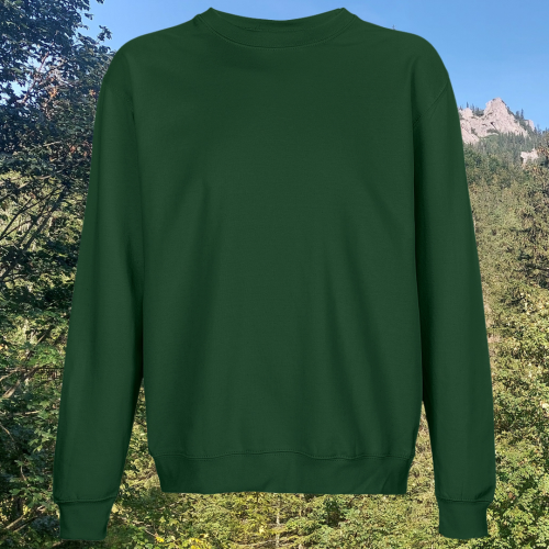bluza - Sol - unisex - bawełna - organiczna - poliester - z - recyklingu - premium - XS - 5XL - bez - kaptura - ciemnozielona - bottle - green