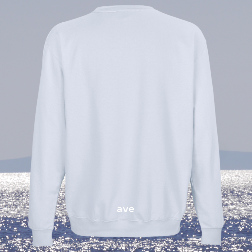 bluza - Sol - unisex - bawełna - organiczna - premium - XS - 3XL - bez - kaptura - jasnoniebieska - kremowa - creamy - blue - logo