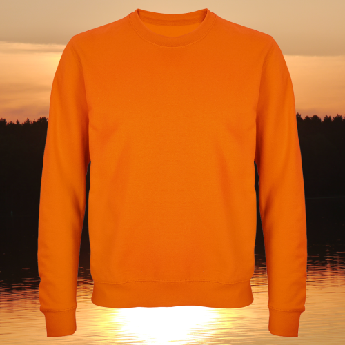bluza - Sol - unisex - bawełna - organiczna - poliester - z - recyklingu - premium - XS - 3XL- bez - kaptura - pomarańczowa - orange