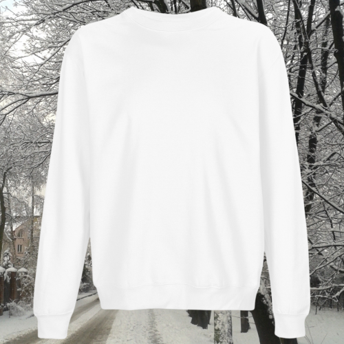 bluza - Sol - unisex - bawełna - organiczna - poliester - z recyklingu - premium - XS - 5XL - bez - kaptura - biała - white