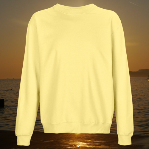 bluza - Sol - unisex - bawełna - organiczna - poliester - z - recyklingu - premium - XS - 3XL - bez - kaptura - jasnożółta - light - yellow