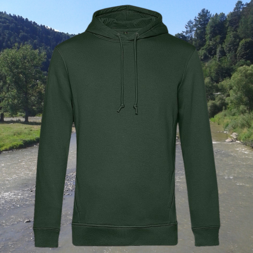bluza – Ave – unisex – bawełna – organiczna – poliester – z – recyklingu – premium – z – kapturem – zielona - forest - green - XS - 3XL