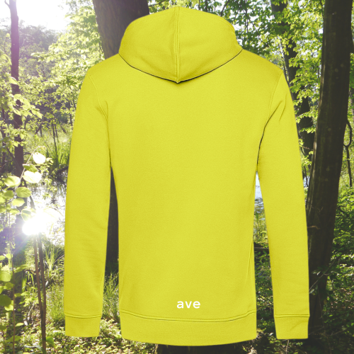 bluza – Ave – unisex – bawełna – organiczna – poliester – z – recyklingu – premium – z – kapturem – limonkowa - lime - XS - 3XL - logo