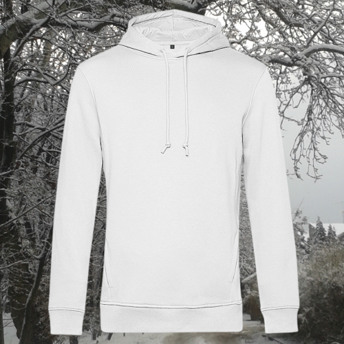 bluza – Ave – unisex – bawełna – organiczna – poliester – z – recyklingu – premium – z – kapturem – biała - white - XS - 3XL