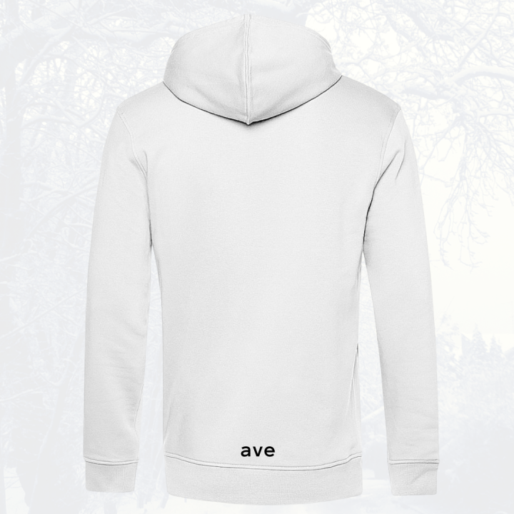 bluza – Ave – unisex – bawełna – organiczna – poliester – z – recyklingu – premium – z – kapturem – biała - white - XS - 3XL - logo
