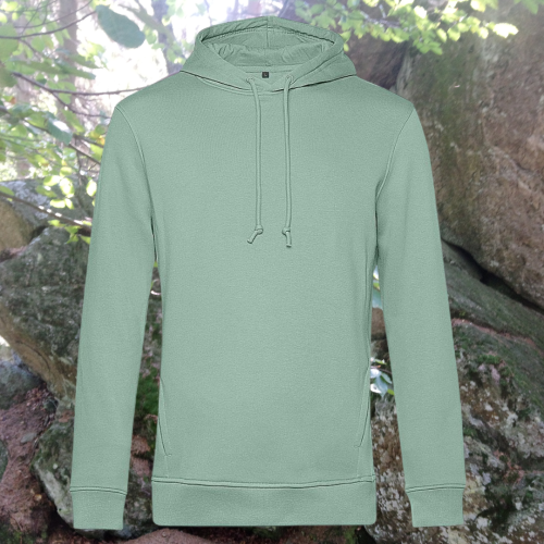bluza – Ave – unisex – bawełna – organiczna – poliester – z – recyklingu – premium – z – kapturem – zielona - sage - XS - 3XL