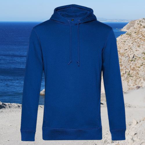 bluza – Ave – unisex – bawełna – organiczna – poliester – z – recyklingu – premium – z – kapturem – niebieska - royal - XS - 3XL