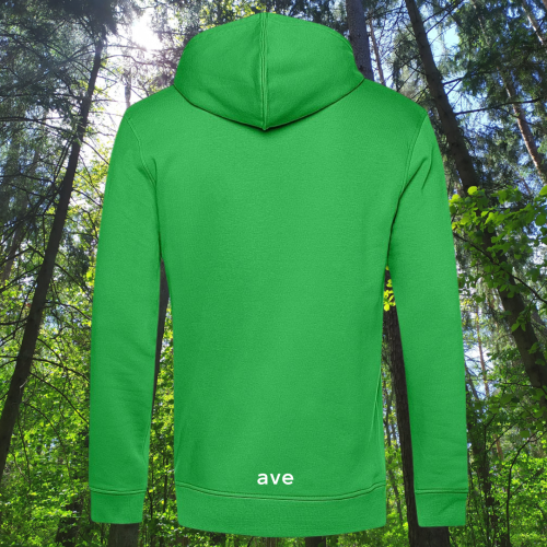 bluza – Ave – unisex – bawełna – organiczna – poliester – z – recyklingu – premium – z – kapturem – zielona - apple - green - XS - 3XL - logo