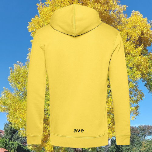 bluza – Ave – unisex – bawełna – organiczna – poliester – z – recyklingu – premium – z – kapturem – żółty - yellow - fizz - XS - 3XL - logo