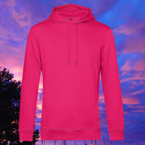 bluza – Ave – unisex – bawełna – organiczna – poliester – z – recyklingu – premium – z – kapturem – różowa - magenta - XS - 3XL