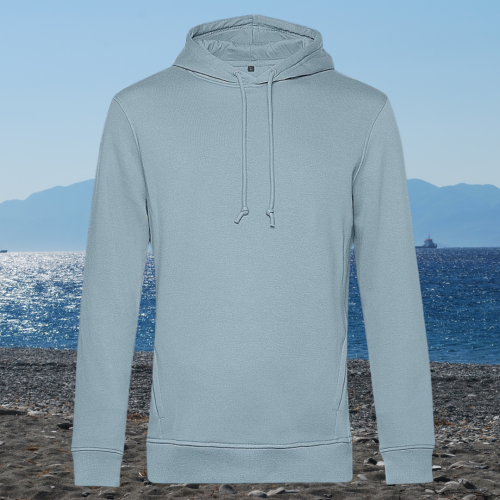 bluza – Ave – unisex – bawełna – organiczna – poliester – z – recyklingu – premium – z – kapturem – niebieska - blue - fog - XS - 3XL