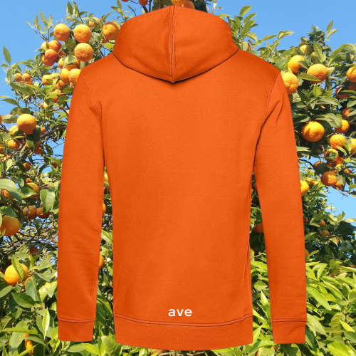 bluza – Ave – unisex – bawełna – organiczna – poliester – z – recyklingu – premium – z – kapturem – pomarańczowa - orange - XS - 3XL - logo