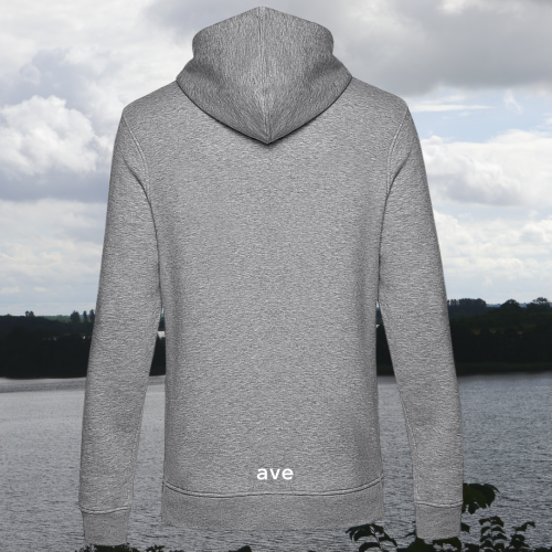 bluza – Ave – unisex – bawełna – organiczna – poliester – z – recyklingu – premium – z – kapturem – szara - heather - grey - XS - 3XL - logo