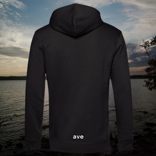 bluza – Ave – unisex – bawełna – organiczna – poliester – z – recyklingu – premium – z – kapturem – czarna - black - pure - XS - 3XL - logo