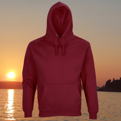 bluza - Angel - unisex - bawełna - organiczna - poliester - z - recyklingu - premium - z - kapturem - burgundowa - burgundy - XXS - 3XL