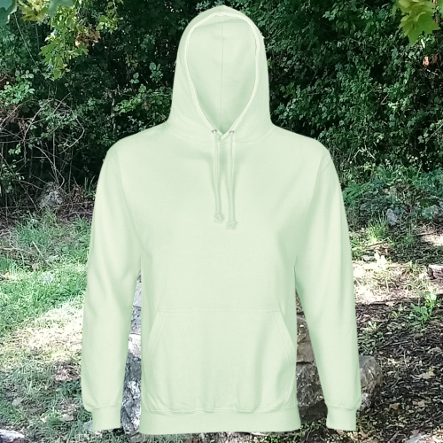 bluza - Angel - unisex - bawełna - organiczna - poliester - z - recyklingu - premium - kapturem - jasnozielona - kremowa - creamy - green - XXS - 3XL