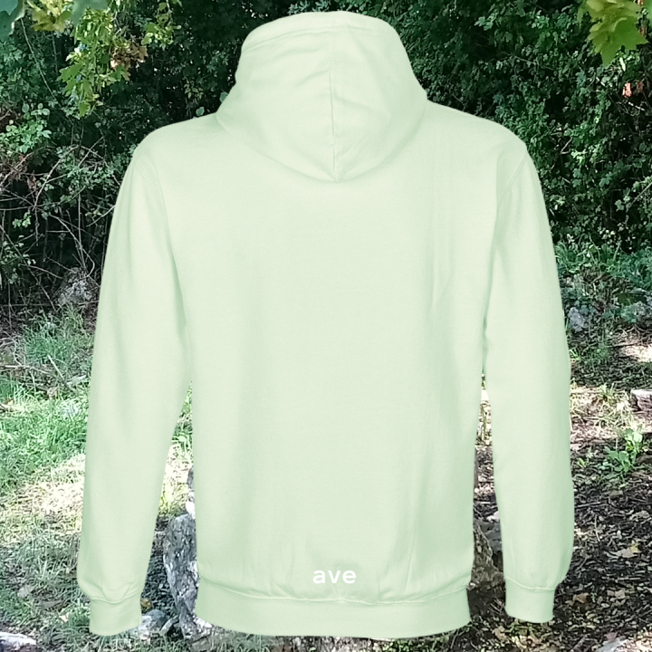 bluza - Angel - unisex - bawełna - organiczna - poliester - z - recyklingu - premium - kapturem - jasnozielona - kremowa - creamy - green - XXS - 3XL - logo