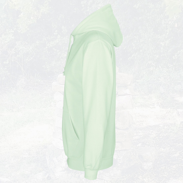 bluza - Angel - unisex - bawełna - organiczna - poliester - z - recyklingu - premium - kapturem - jasnozielona - kremowa - creamy - green - XXS - 3XL