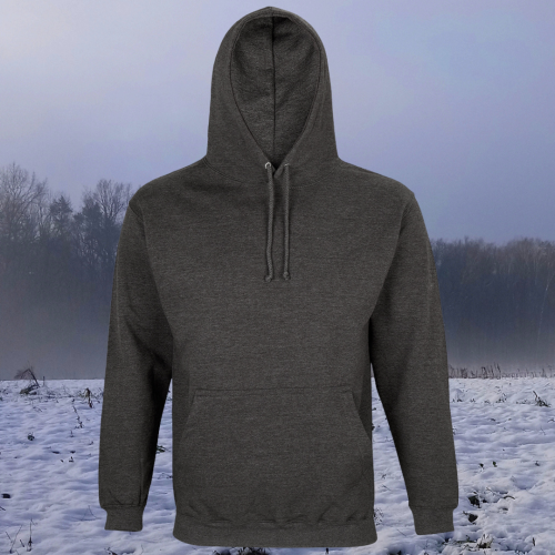 bluza - Angel - unisex - bawełna - organiczna - poliester - z - recyklingu - premium - z - kapturem - ciemnoszara - charcoal - melange - XXS - 3XL