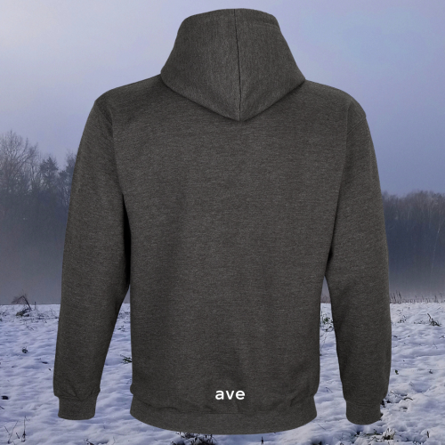 bluza - Angel - unisex - bawełna - organiczna - poliester - z - recyklingu - premium - z - kapturem - ciemnoszara - charcoal - melange - XXS - 3XL - logo