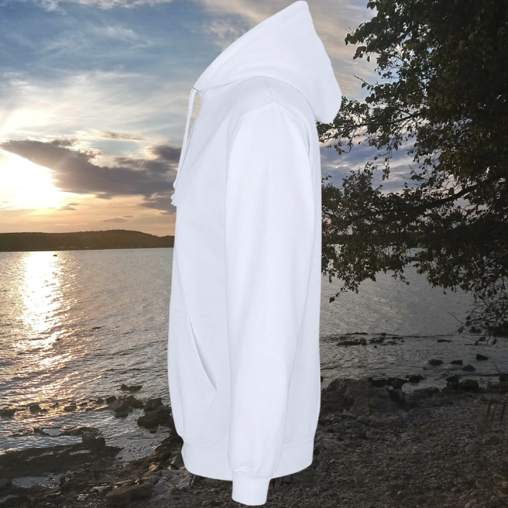 bluza - Angel - unisex - bawełna - organiczna - poliester - z - recyklingu - premium - z - kapturem - jasnoniebieska - kremowa - creamy - blue - XXS - 3XL