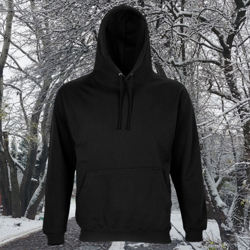 bluza - Angel - unisex - bawełna - organiczna - poliester - z - recyklingu - premium - z - kapturem - czarna - black - XXS - 5XL