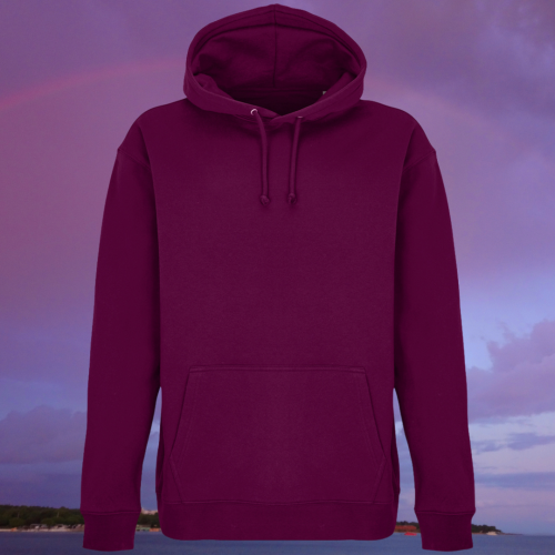 bluza - Angel - unisex - bawełna - organiczna - poliester - z - recyklingu - premium - z - kapturem - fioletowa - astral - purple - XXS - 3XL