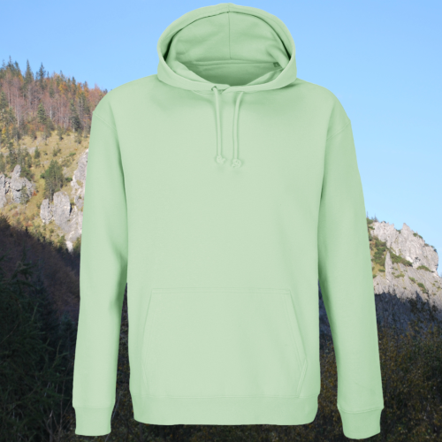bluza - Angel - unisex - bawełna - organiczna - poliester - z - recyklingu - premium - z - kapturem - jasnozielona - frozen - green - XXS - 3XL