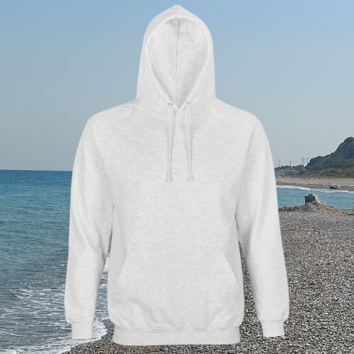 bluza - Angel - unisex - bawełna - organiczna - poliester - z - recyklingu - premium - z - kapturem - jasnoszara - ash -XXS - 3XL