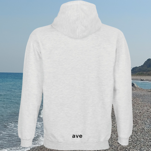 bluza - Angel - unisex - bawełna - organiczna - poliester - z - recyklingu - premium - z - kapturem - jasnoszara - ash -XXS - 3XL - logo