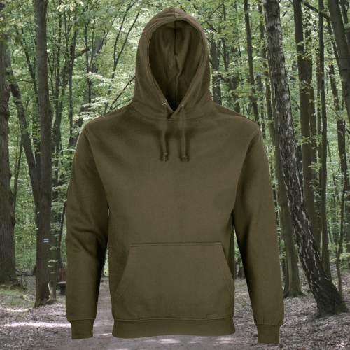 bluza - Angel - unisex - bawełna - organiczna - poliester - z - recyklingu - premium - z - kapturem - zielona - army - XXS - 3XL