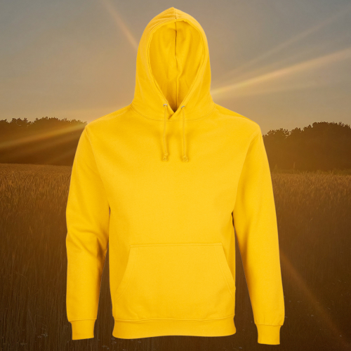 bluza - Angel - unisex - bawełna - organiczna - poliester - z - recyklingu - premium - z - kapturem - żółta - gold - XXS - 3XL
