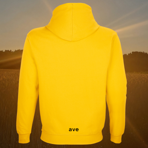 bluza - Angel - unisex - bawełna - organiczna - poliester - z - recyklingu - premium - z - kapturem - żółta - gold - XXS - 3XL - logo