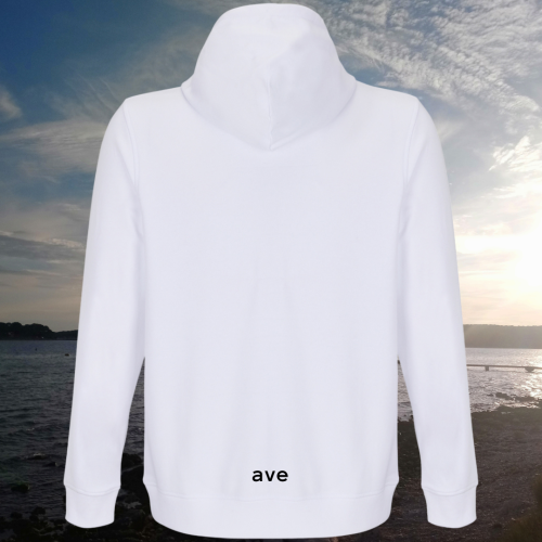 bluza – Noa – unisex – bawełna – organiczna – poliester – z – recyklingu – premium – z – kapturem – biała - white - XS - 3XL - logo