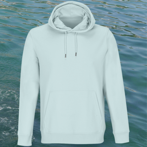 bluza – Noa – unisex – bawełna – organiczna – poliester – z – recyklingu – premium – z – kapturem – jasnoniebieska - niebieska - arctic - blue - XS - 3XL - przód