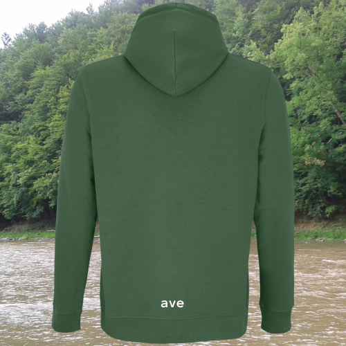 bluza – Noa – unisex – bawełna – organiczna – poliester – z – recyklingu – premium – z – kapturem – zielona - bottle - green - XS - 3XL - logo