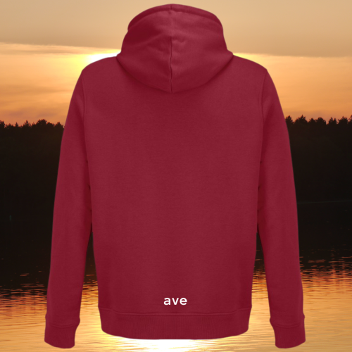 bluza – Noa – unisex – bawełna – organiczna – poliester – z – recyklingu – premium – z – kapturem – czerwona - red - folk - XS - 3XL - logo