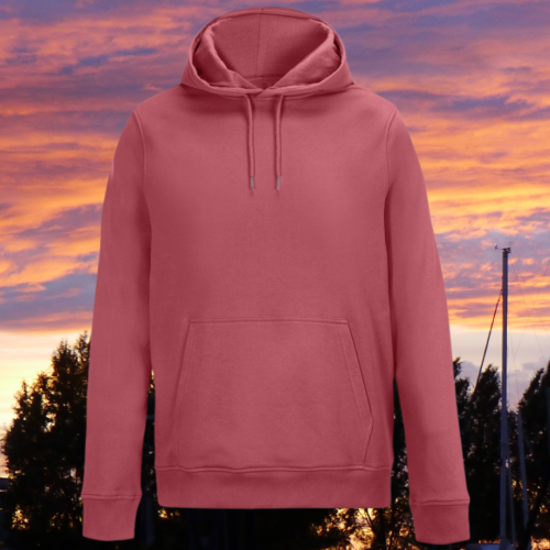 bluza – Noa – unisex – bawełna – organiczna – poliester – z – recyklingu – premium – z – kapturem – różowa - pink - folk - XS - 3XL - przód