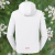 bluza – Caroline – unisex – bawełna – organiczna – premium  – kaptur – kołnierz – biała  - white - XS - 3XL - logo - tył