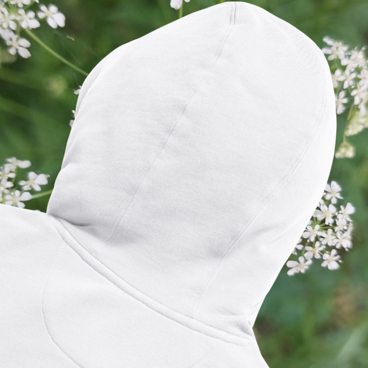 bluza – Caroline – unisex – bawełna – organiczna – premium  – kaptur – kołnierz – biała  - white - XS - 3XL - kaptur